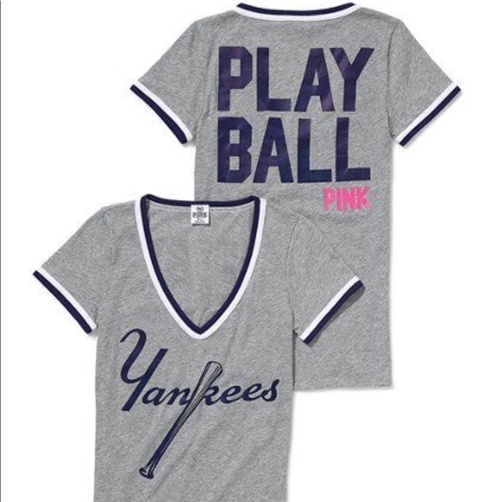 PINK Yankees tee
